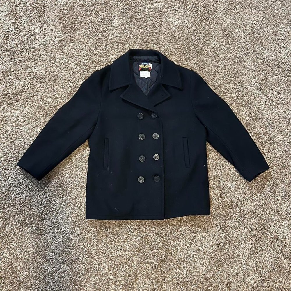 Vintage Made in USA Wool Double Button Peacoat Size M-L